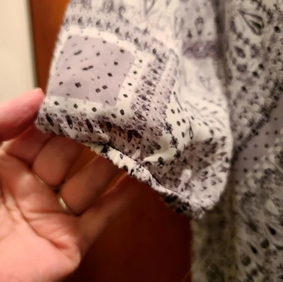 Robert Louis Beautiful lined black&white bandana pattern Tunic/dress szM - Picture 6 of 8